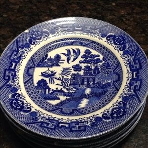 Set of 6 antique plates made in Japan